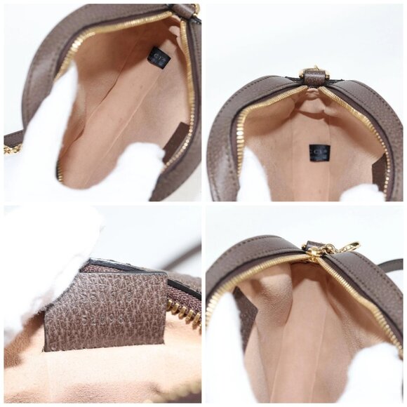 GUCCI GG Supreme Ophidia Chain Web Sherry Line Bag PVC Beige 550618 Auth 138002A - Picture 15 of 16